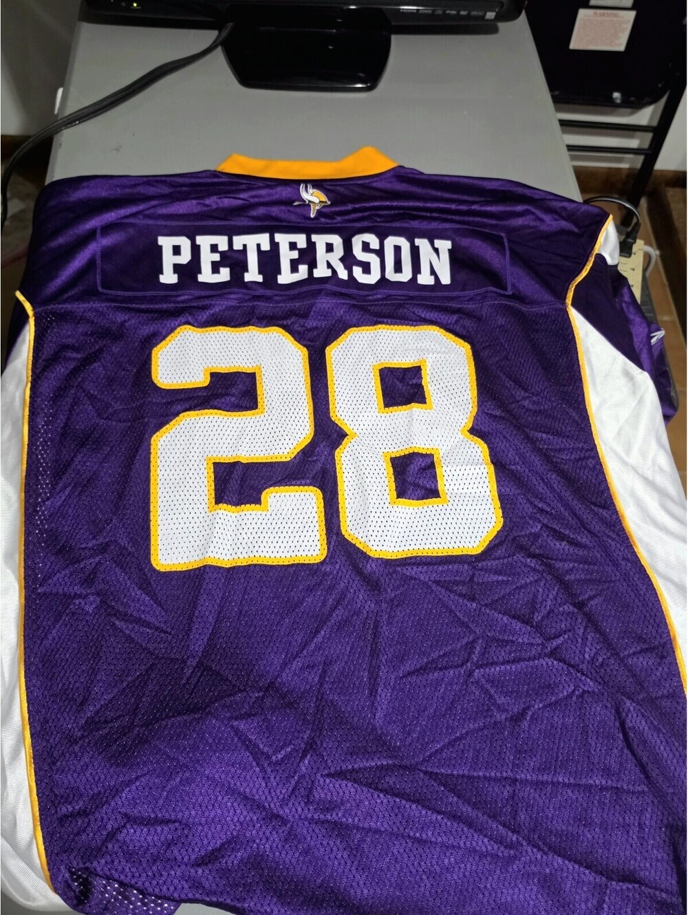 Minnesota Vikings Adrian Peterson #28 NFL Onfield Reebok Jersey Mens Purple 2XL